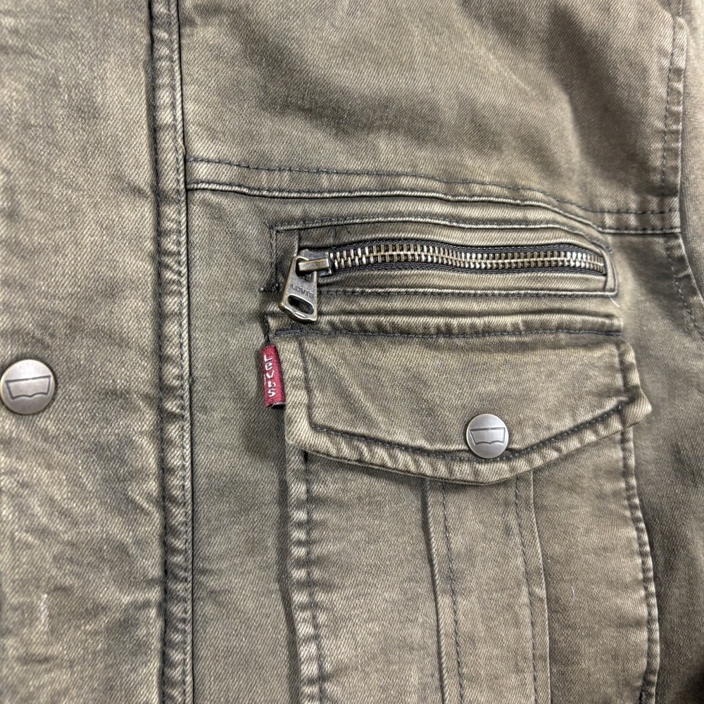 Levi's Military Field Trucker Canvas Quilted Men Jacket 2XL Utility Multi Pocket - Picture 2 of 7